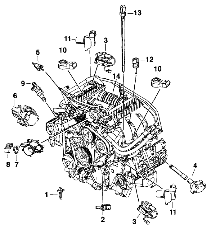 3.4 liter Engine Parts Locations - Carrera (996) - Common ... porsche cayman engine diagram 